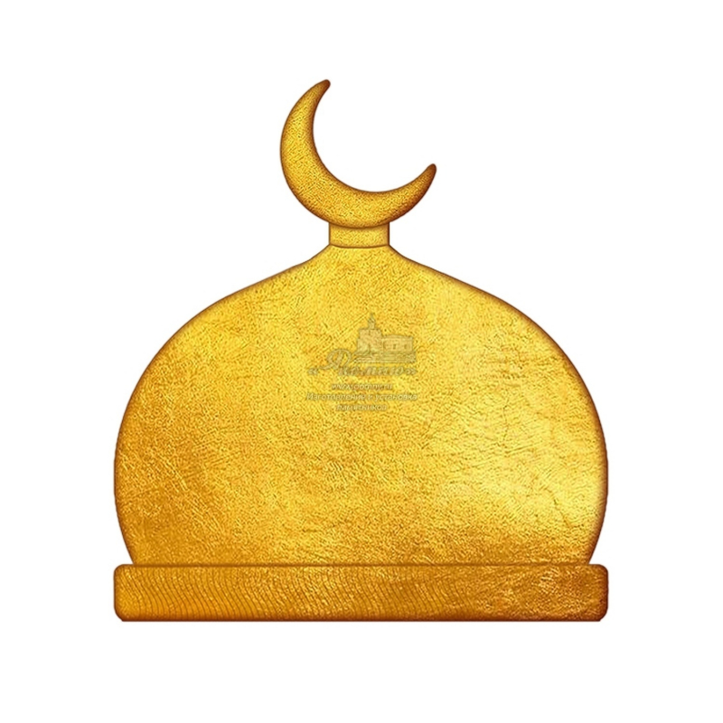 Стеклянный декор «Купол с полумесяцем» для памятника