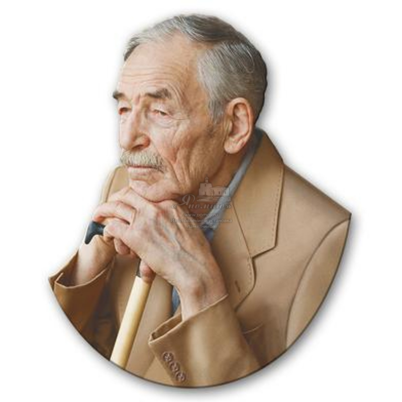 Портрет-барельеф на памятник из керамики Италия, цветной