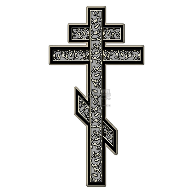 Стеклянный декор «Православный крест классический» для памятника
