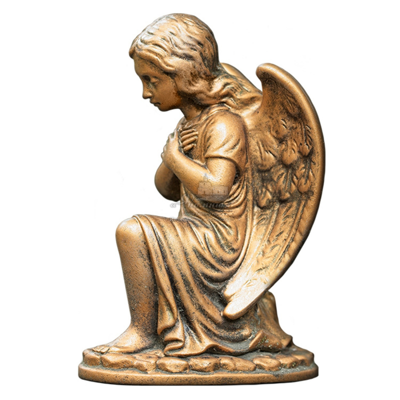 Коленопреклонённый ангел в бронзовом оттенке
