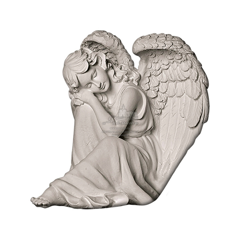 Спящий ангел, опирающийся на колени